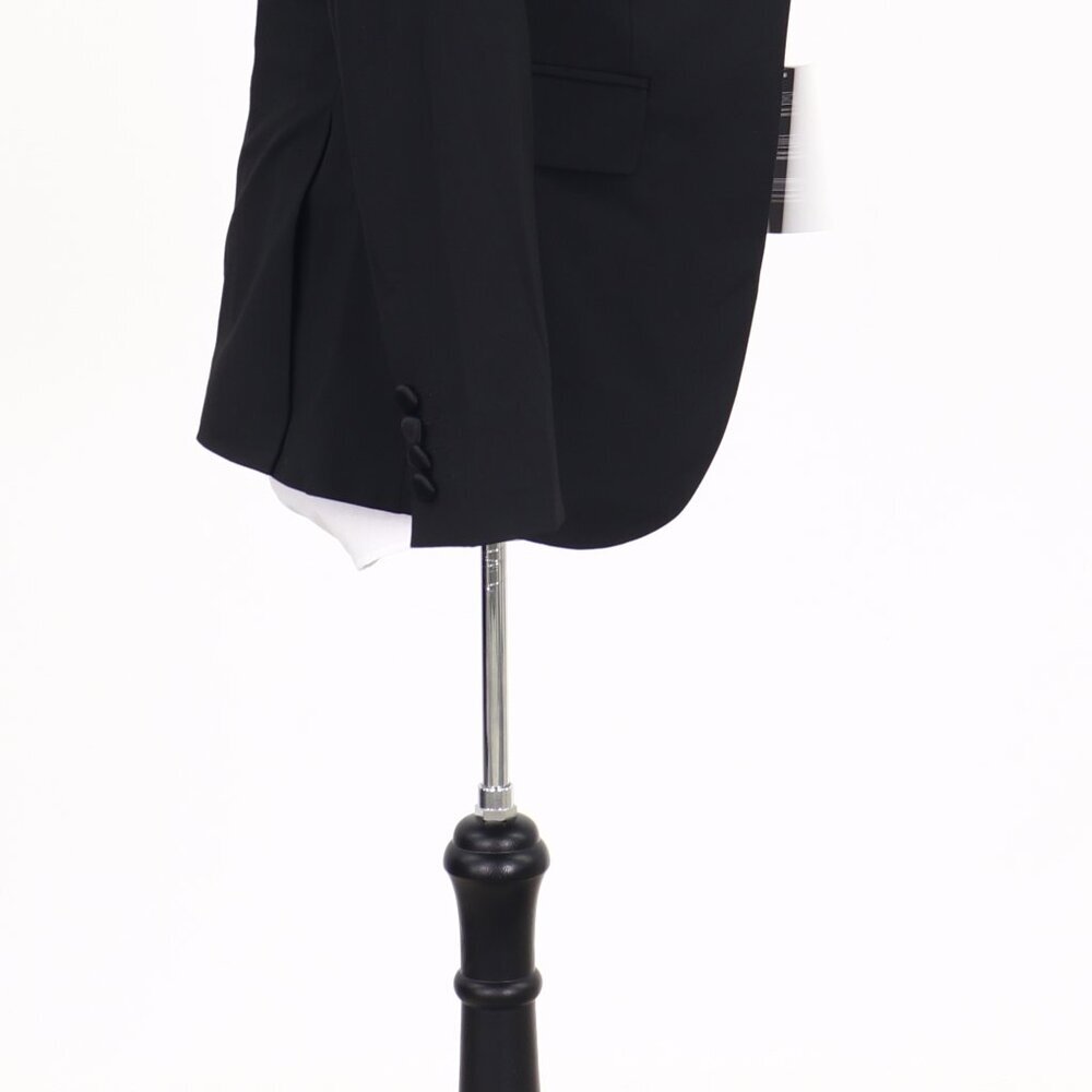 J. Ferrar 34R Black Solid 1-Button Sport Coat Blazer Jacket T133 - Picture 6 of 11